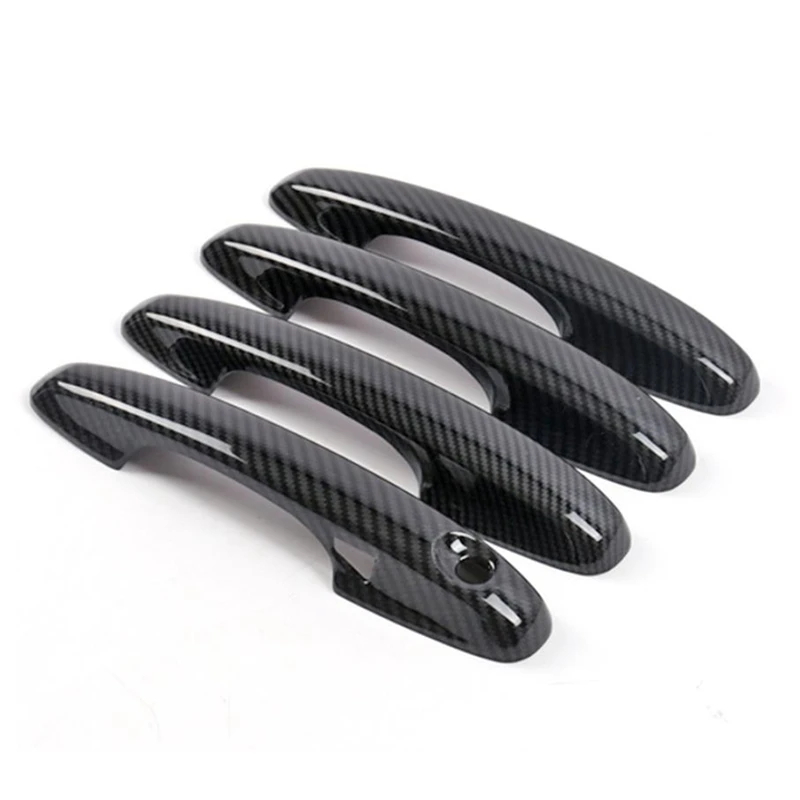 for Ford Focus 2019 2020 Carbon Fiber Color Door Handle Cover Trim Decoration Frame with 2 Smart Hole Car Accessories | Автомобили и