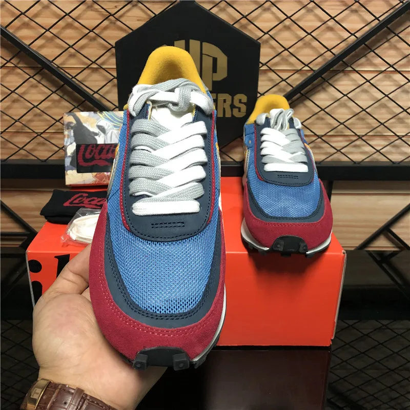 Высококачественные вафельные кроссовки vaporax X LDV AB черные белые беговые Sacai