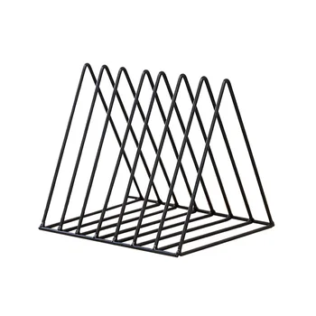 

Classic Storage Rack Books Triangular Home Office Cafe Magazine Study Nordic Style Wrought Iron Newspapers File Desktop