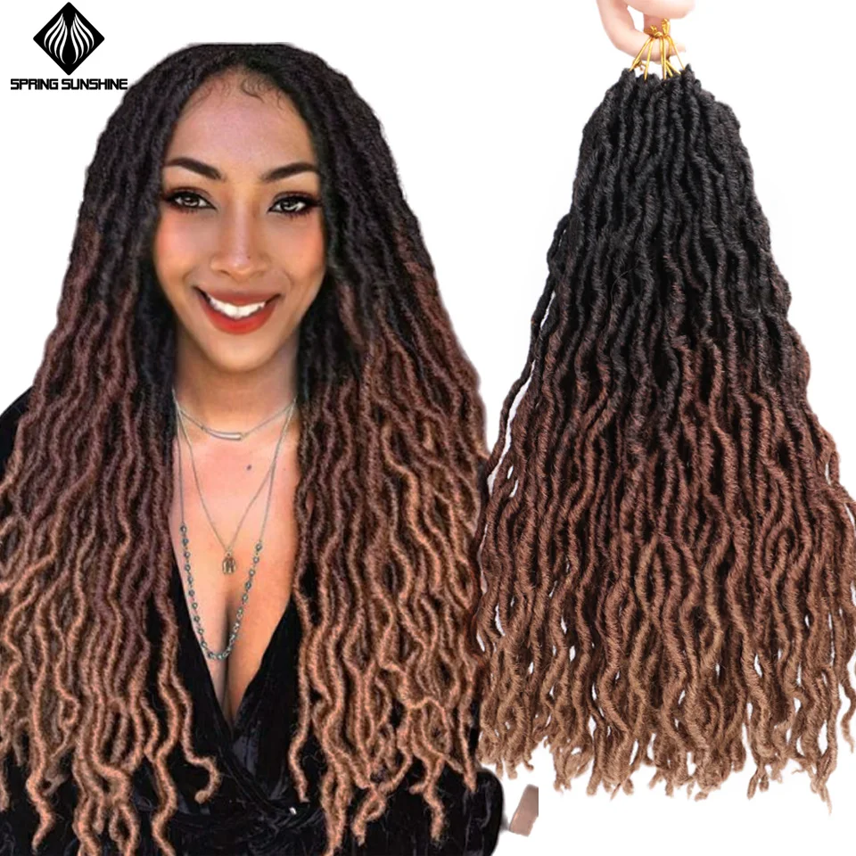 Spring Sunshine Nu Locs 12 18inch Goddess Faux Locs Curl Crochet