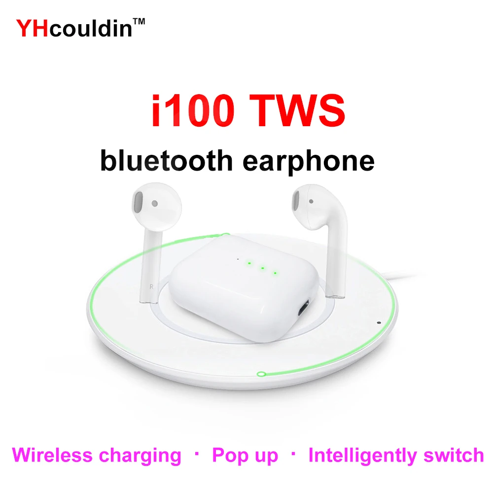 

i100 TWS Original 1:1 Smart Sensor Pop Up Wireless Bluetooth Earphone With Wireless Charging