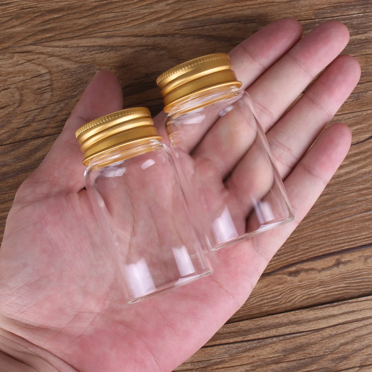 Glass Candy Jar Bottle Storage Glass Candy Jar Container Aluminum