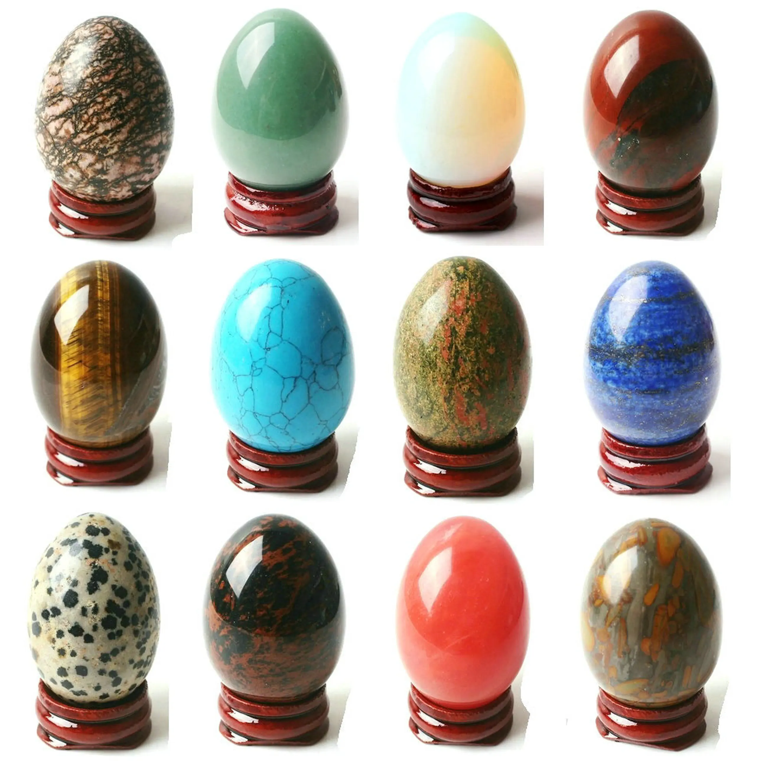 1 шт. натуральный микс кристалл в форме яйца Мститель/красная яшма/Тигр украшение