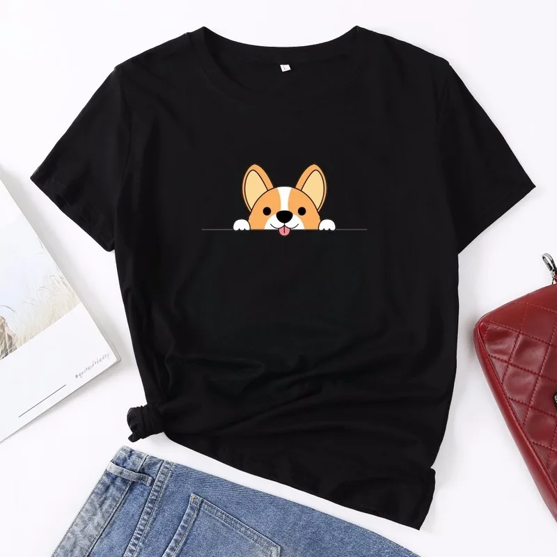 Летняя женская футболка из хлопка размера плюс 5XL с коротким рукавом и