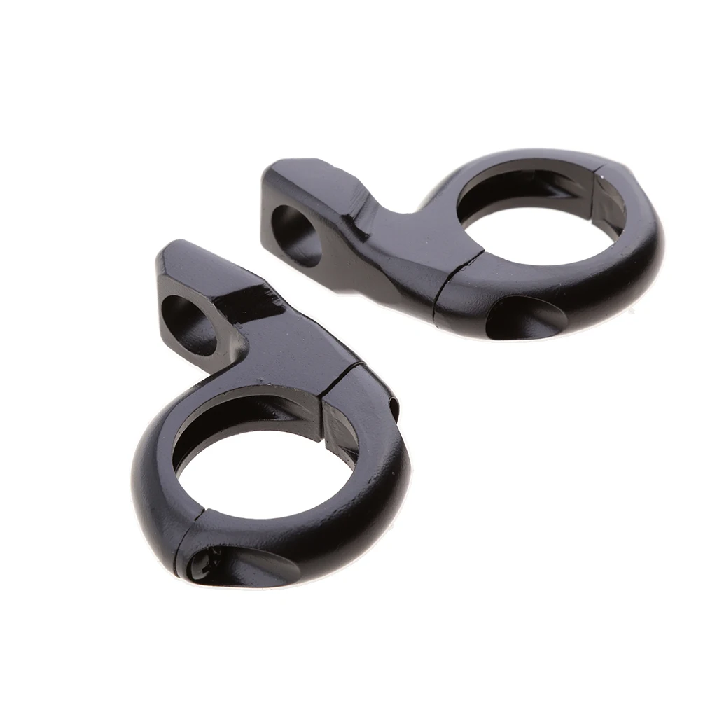 25mm Motorcycle Handlebar Turn Signal Mirror Mount Clamps for Yamaha Black