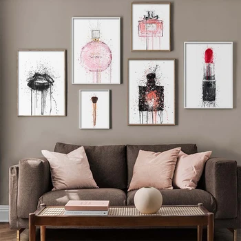 

Canvas Paintings Wall Artwork Poster Cosmetic Perfume Empty Mouth Pictures Prints Home Decor For Living Room Modular No Frame