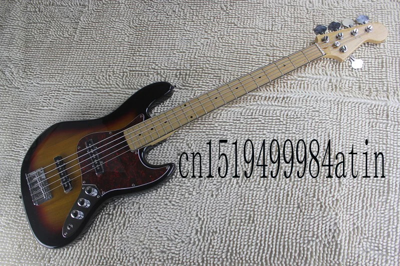 Free Shipping Top Quality F Jazz Bass 5 String Rosewood Fretboard Sunset burst Guitar In Stock @15 | Спорт и развлечения