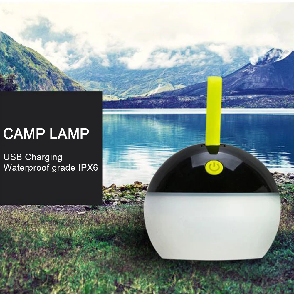 Ergonomic Decoration Mini Detachable Garden Portable Tent Light USB Rechargeable Led Hanging Hiking Camping Lamp Waterproof