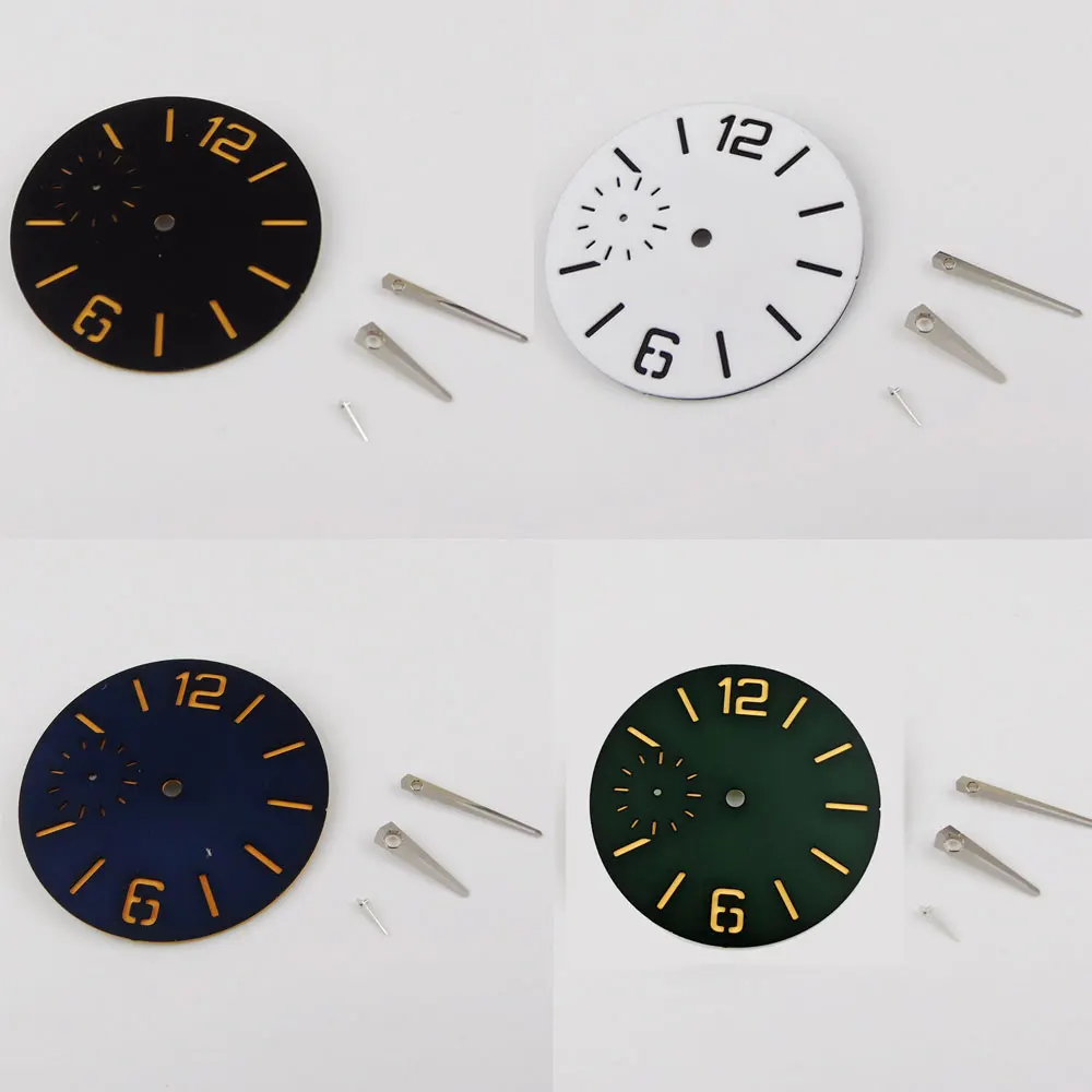 

New Sandwich Mechanical Hand Winding Men Nologo Watch Dial Watch Needles for ETA 6497 Movement