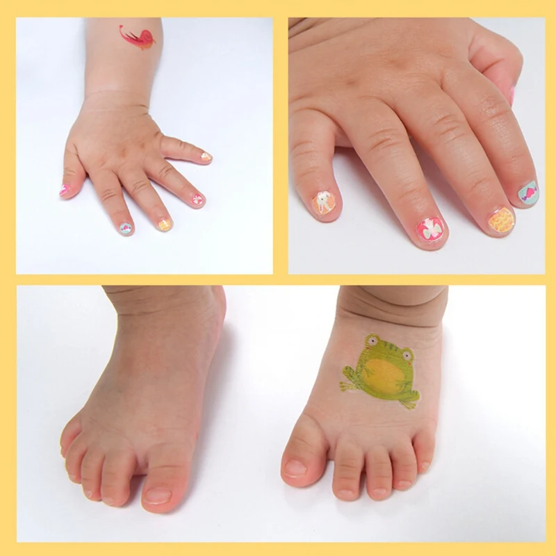 Рождественский водонепроницаемый милый стикер татуировки экологичный мультфильм Форма татуировки водонепроницаемый стикер безопасности набор SQ62