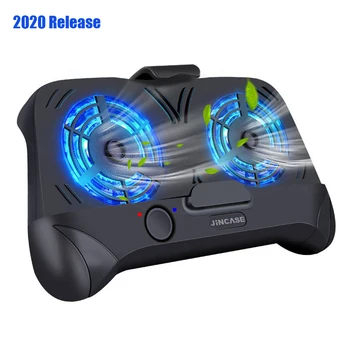 

Gaming Phone Cooler Dual Cooling Fans PUBG COD w/Kickstand Battery Powered for Android iOS Compatible Chicken Dinner