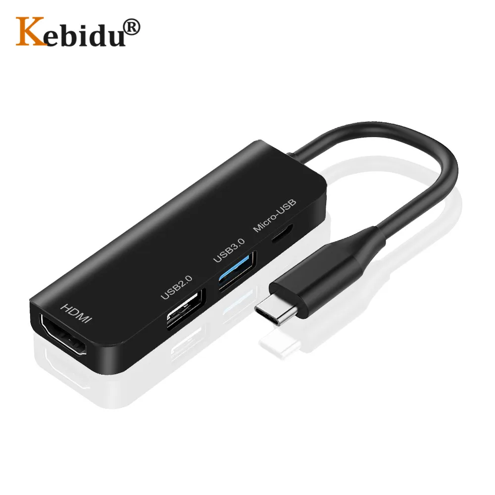 Type C концентратор USB C к HDMI 4 порта USB3.1 к USB 3,0 разветвитель микро-usb конвертер OTG адаптер кабель для MacBook Pro Air iMac ноутбука