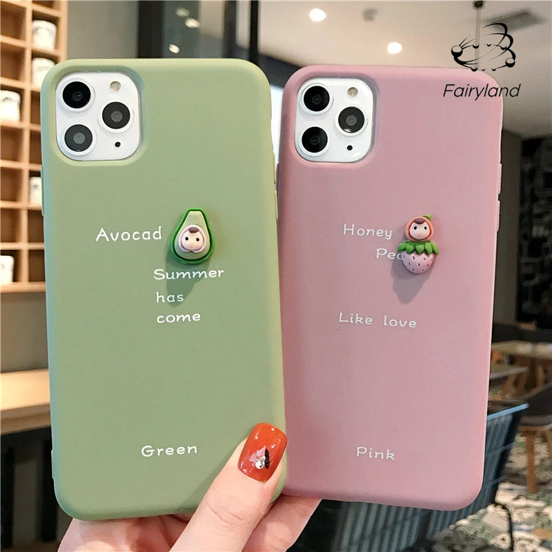 

Fairyland funny 3D Fruit Shockproof Phone Cases For iPhone 11 Pro X XR XS MAX 6 7 8 Plus Phone Case Cover Protection Back Cover