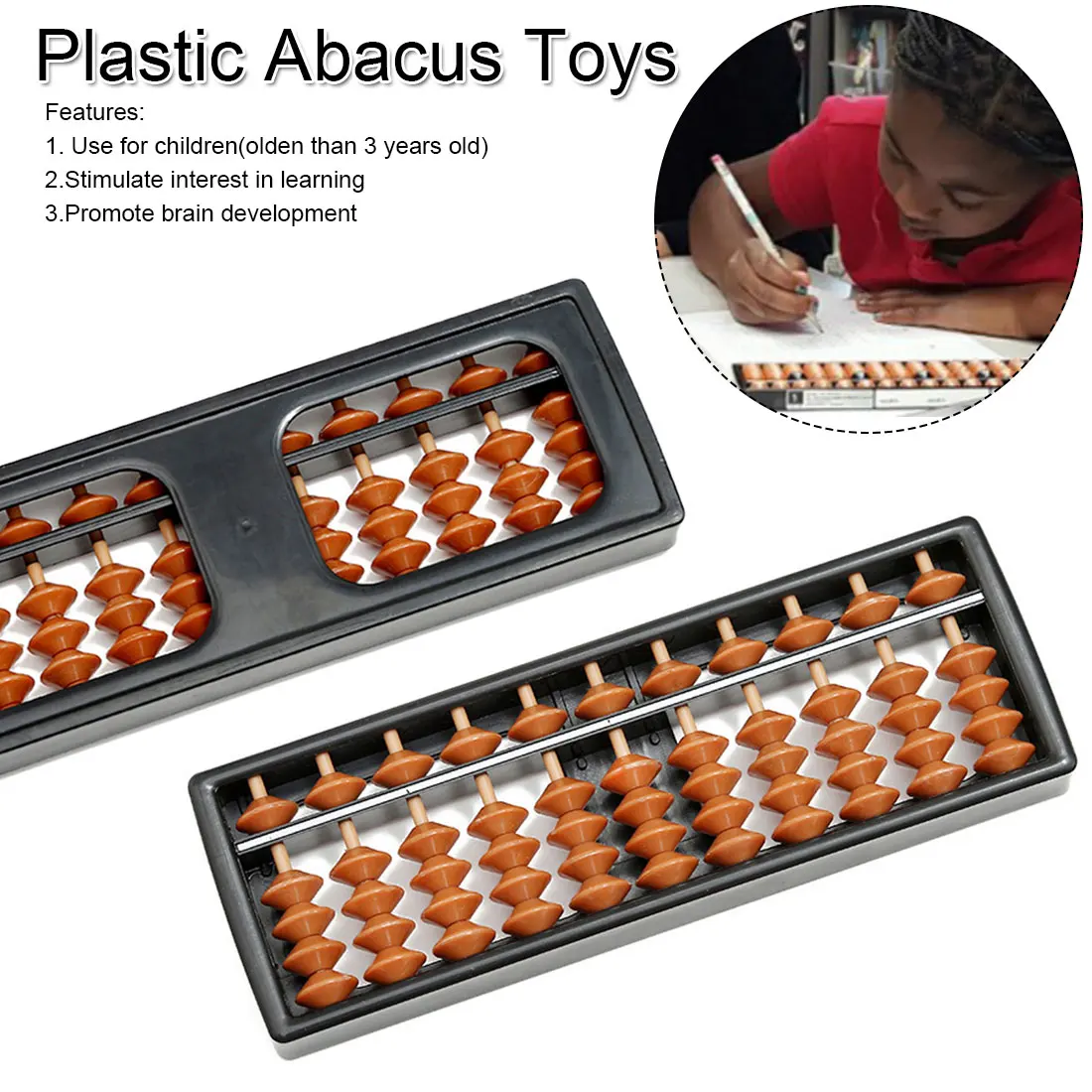 

Abacus Toy 17 Digits Kid School Learning Math Arithmetic toy Chinese Traditional Abacus Educational Toys for children