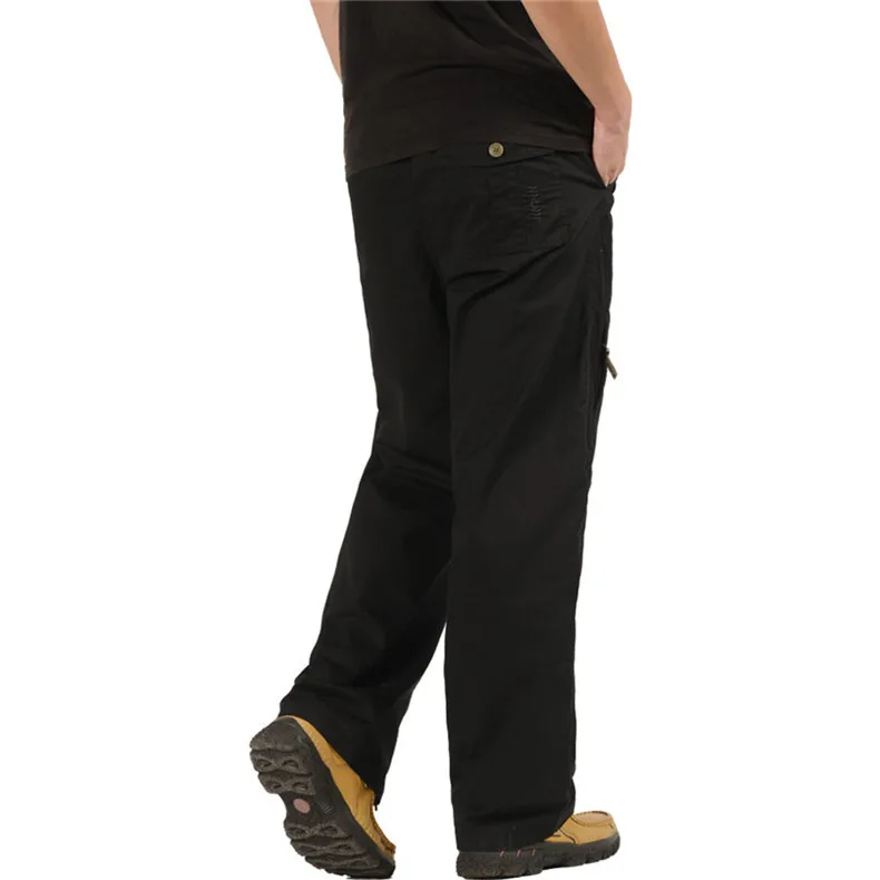 Мужские хлопковые брюки карго весна осень большие размеры мужские повседневные брюки уличная одежда комбинезоны длинные брюки мужские рабочие брюки для мужчин