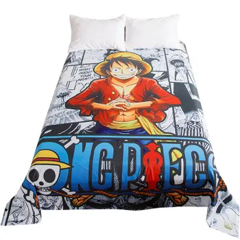 

Bedding Sheet Anime ONE PIECE Printing Cartoon Kids Flat Bed Sheet Set Mattress for Children Room Textile Bedclothes Bedding Set