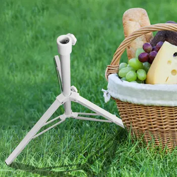 

Outdoor Patio Foldable Portable Steel Tripod Support Accessory Beach Non Slip Courtyard Garden Swimming Pool Parasol Base Stand