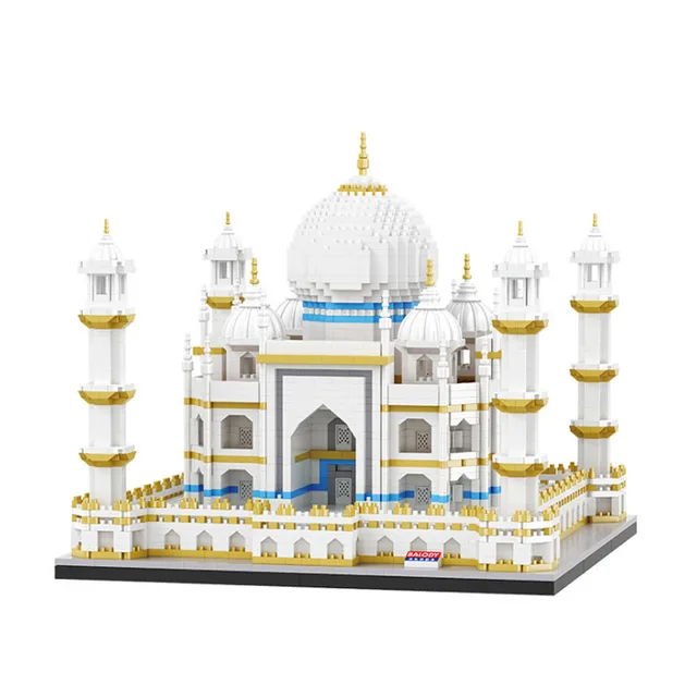 Mini Diamond Building Blocks Architecture Bricks Toy Saint Basil s Cathedral Taj Mahal Children Compatible City