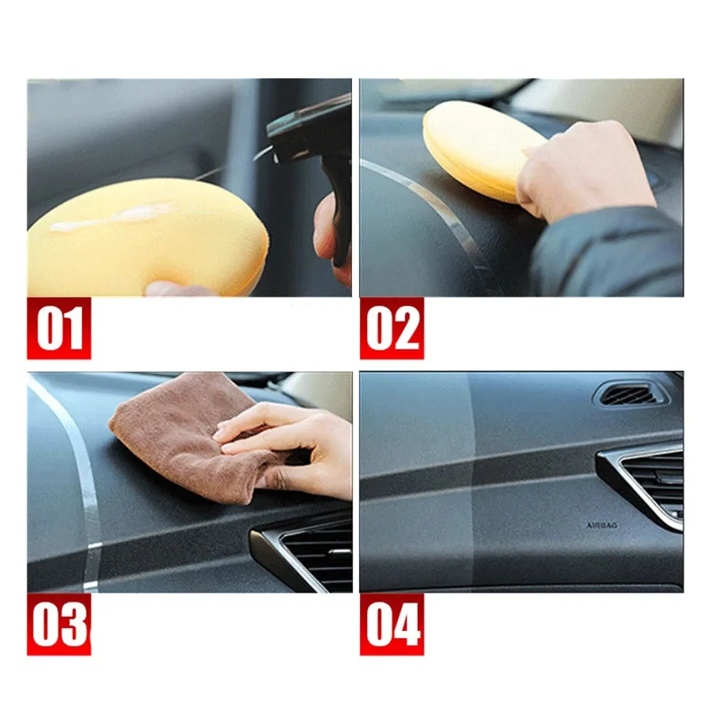 Car Total Interior Cleaner Plastic Crystal Plating Coating Polish Wax & Protectant Leather Cleaner Conditioner for Car Detailing