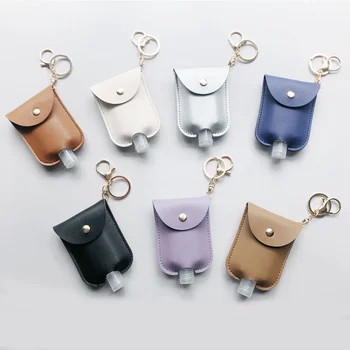 

Keychain Hand Sanitizer Holder Travel Bottle Refillable Containers 30ml Flip Cap Reusable Bottles with Keychain Carrier
