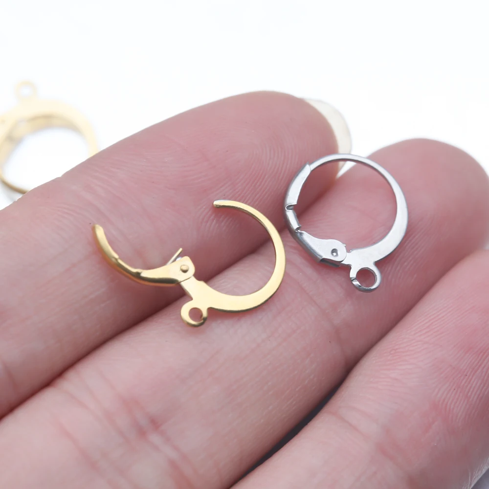 20Pcs Stainless Steel Color Plated Leverback Circle Hoop Earrings