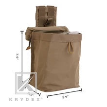 KRYDEX Tactical Flex Drop Magazine Organizer для AR15 Mags на молнии, подсумок для журналов, MOLLE, потайная сумка на молнии