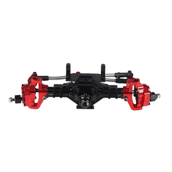

Aluminum CNC Anodized Full Front Portal Axle for 1/10 RC Crawler Car Axial SCX10 II 90046 90047 Upgrade Parts Black and Red