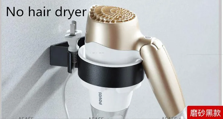 Aluminum hair dryer holder stand multi-functional wall-mounted storage rack shelf organizer for Toilet shower bath Accessories - Цвет: 8