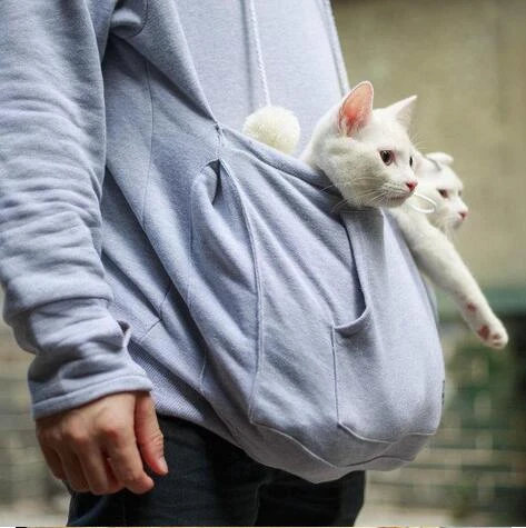 sweatshirt with pet pocket