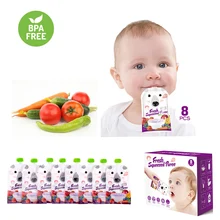 8 шт./упак. BPA Бесплатный контейнер для детского питания 200 мл многоразовое использование для груди емкость для хранения молока коробка для детского питания мешок закуски для кормления ребенка сжимайте
