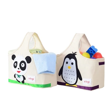 

New Cute Cartoon Storage Basket Folding Travel Bag Baby Shower Diapers Caddy Storage Box For Toys Organizer Basket For Nursery