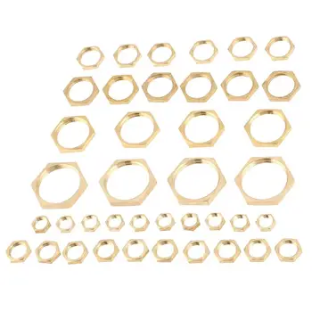 

40Pcs Professional G1/8 G1/4 G3/8 G1/2 G3/4 G1 Series Hexagonal Screw Nut Set Socket Head Cap Screws Lock Nuts Assortment Kit