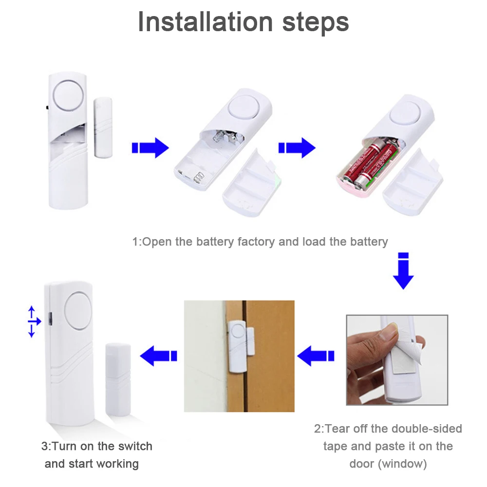 1 шт. умные датчики тела безопасности двери и окна сигнализации беспроводной для дома для окна двери вход анти вор датчики