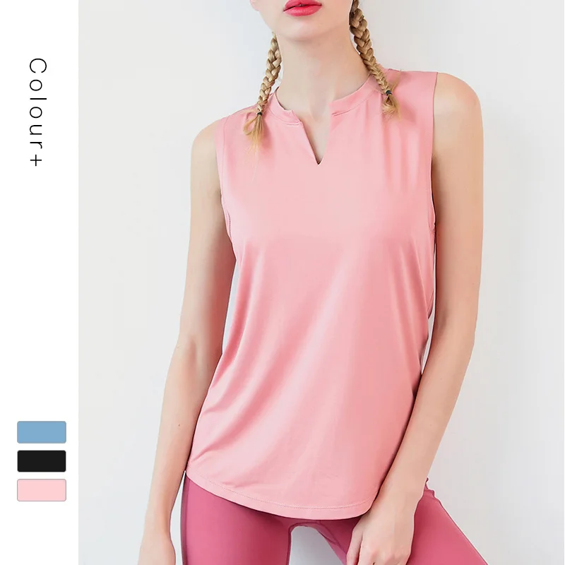 

Sports vest women's loose fitness clothing sleeveless running speed dry T-shirt short sleeve blouse slim yoga jacket sport vest