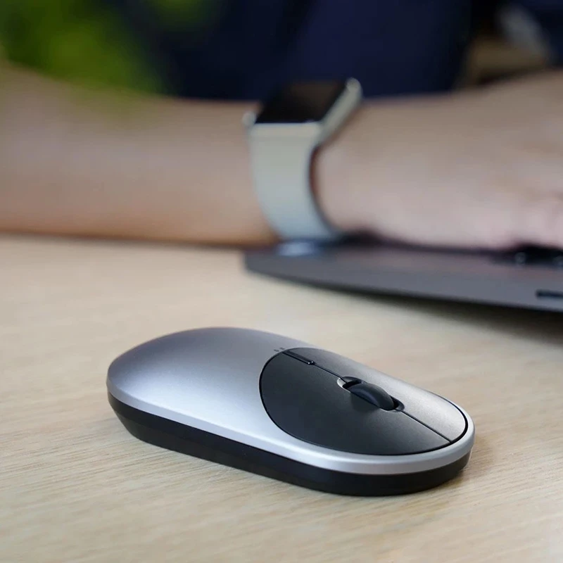 Xiaomi-mi Mouse Óptico Portátil sem Fio Bluetooth 4.2 rf 2.4ghz 4000dpi Modo Duplo Ajustável para Laptop pc - Imagem 5