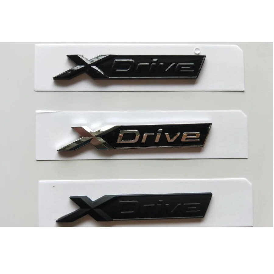Chrome Black Fender Letters XDrive Emblems for BMW 1 3 4 5 6 7 Series X1 X3  X4 X5 X6 Z4 GT X Drive Badges