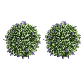 

2Pcs 20cm Artificial Grass Ball Hangnig Plant Ball Simulated Grass Landscaping Plant Home Garden Wedding Party Decoration