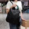 New Fashion 100% Genuine Leather Women Alligator Backpacks Luxury Brand Female Real Natural Leather Lady Girl Student Backpack 3