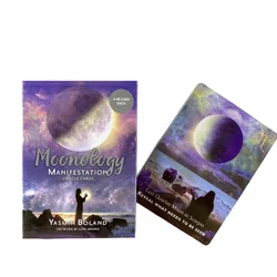 Moonology manifestação oracle cartões jogo de tabuleiro multiplayer família festa jogo fortuna dizendo tarô deck com guia livro
