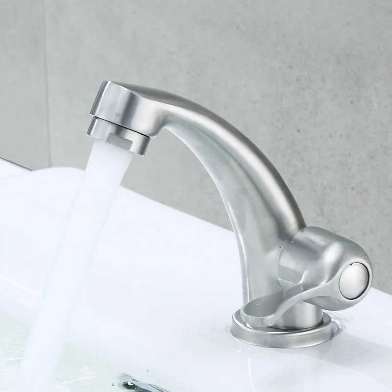 1033E-NO-touch Touch Basin Faucet Senducs SUS304 Stainless Steel Bathroom Basin Mixer Tap Single Cold Basin Sink Faucet Touch Bathroom Faucets - Цвет: 1033E-NO-touch