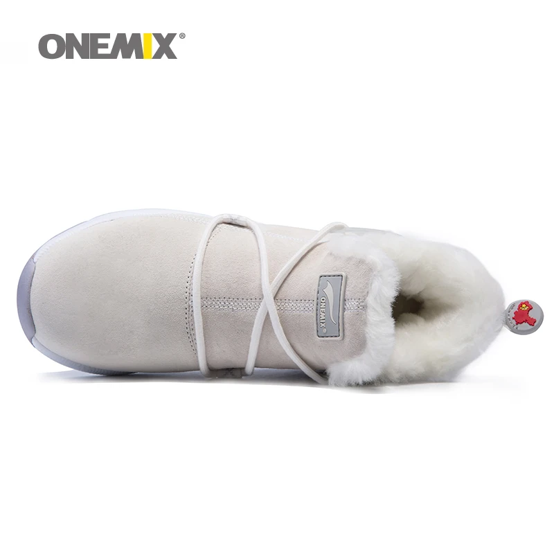 ONEMIX женские кожаные ботинки коллекция 2019 года теплые зимние ботильоны удобные