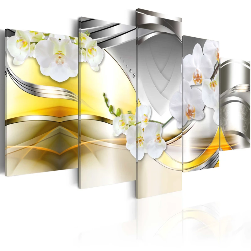 Modern Yellow Gray Orchid