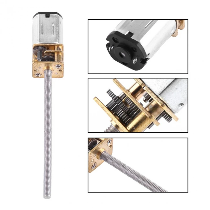 

DC 3V 6V 12V Gear Motor Shaft Screw Thread Length M3 55mm Electric Motor DC 12 Volt V Reducer Mini Reversible N20 Motor DC12V