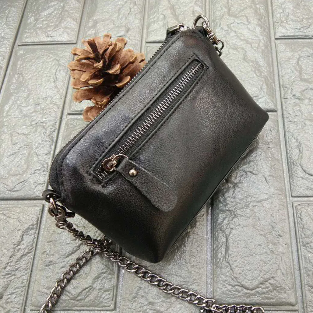 

First Layer WOMEN'S Cow Leather Bag Casual Mini Clutch Bag Shoulder Diagonal Leather Bag Chain Bag Shop