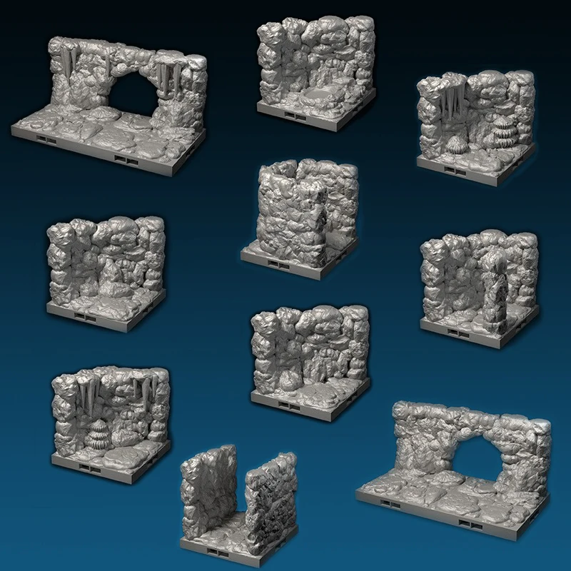 dragons-TRPG-lock-dungeons-cavern-starter-expansion-set-miniature-game-Cave-wall-ground-hole-corridor-crossroad (1)