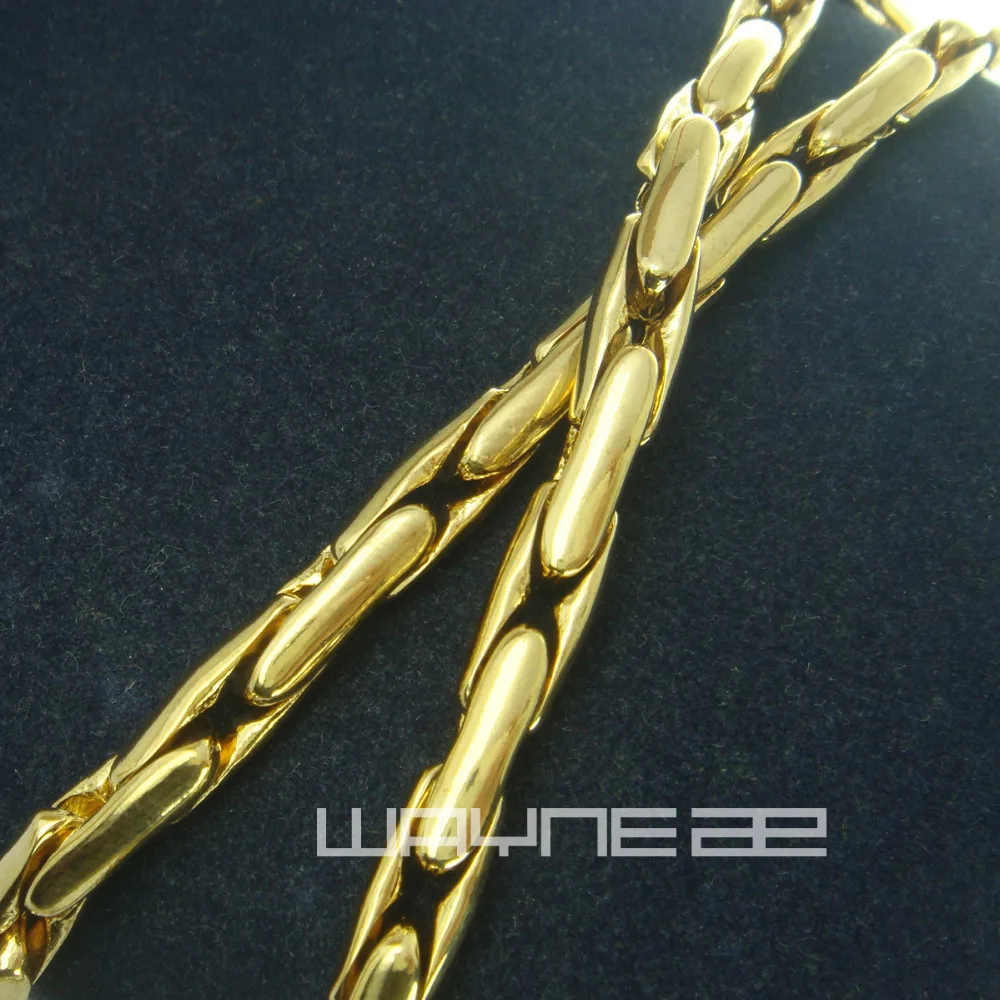 Золотой цвет 60 см длина 5 мм ширина ожерелье N229