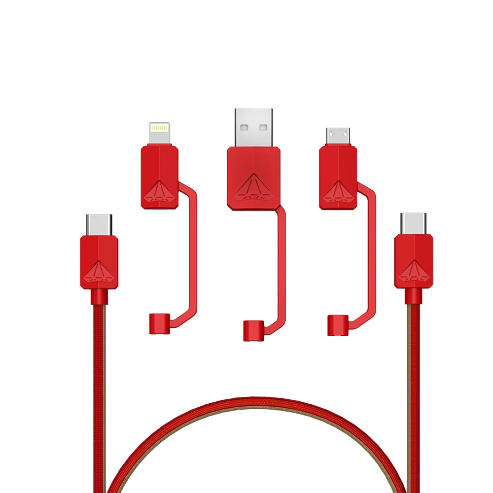 Usb-кабель для зарядки iPhone 7 8 Plus/USB кабель/Micro USB/type-C для iPhone X S Max зарядное устройство для samsung Xiaomi зарядное устройство провода - Цвет: PDC-3-RED