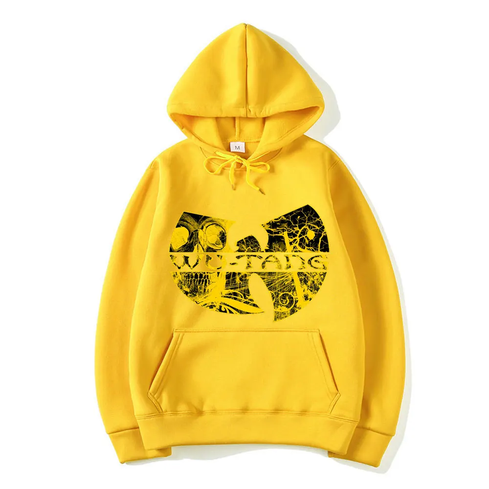 Толстовка Wu Tang с буквенным принтом модная в стиле хип-хоп капюшоном и длинным