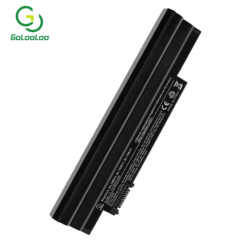 Аккумулятор Golooloo для ноутбуков Acer AL10B31 AL10A31 ICR17/65 4400 мАч Aspire One 522 722 AOD255 AOD260 D260