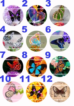 

Handmade Colorful picture Round Glass Cabochons Refrigerator magnet for Necklace Decoration and Phone Chain Accessaries141